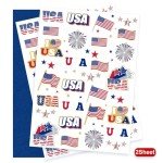 Patriotic 4th of July Party Tattoos and Decor