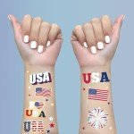 Patriotic 4th of July Party Tattoos and Decor