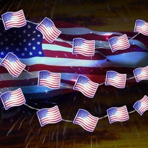 American Flag String Lights for Patriotic Celebrations