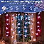 American Flag String Lights for Patriotic Celebrations