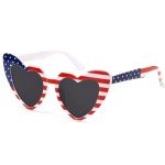 Patriotic Heart American Flag Cat Eye Sunglasses