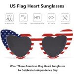 Patriotic Heart American Flag Cat Eye Sunglasses