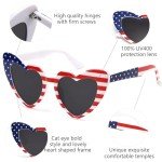 Patriotic Heart American Flag Cat Eye Sunglasses