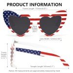 Patriotic Heart American Flag Cat Eye Sunglasses