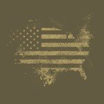 Men's Military Green American Acid Tee by Grunt Style