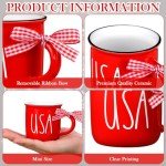 Set of 6 Mini Patriotic Coffee Mugs