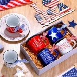 Set of 6 Mini Patriotic Coffee Mugs