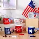 Set of 6 Mini Patriotic Coffee Mugs