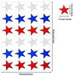 480Pcs Patriotic Foil Star Stickers for Celebrations