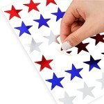 480Pcs Patriotic Foil Star Stickers for Celebrations