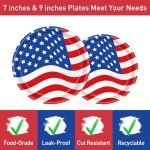 96-Pc 4th of July Patriotic Party Tableware Set
