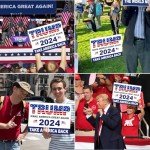Trump 2024 Double-Sided Yard Sign – Patriotic Vibes