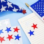 480Pcs Patriotic Foil Star Stickers for Celebrations