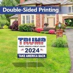 Trump 2024 Double-Sided Yard Sign – Patriotic Vibes
