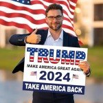 Trump 2024 Double-Sided Yard Sign – Patriotic Vibes