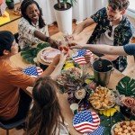 96-Pc 4th of July Patriotic Party Tableware Set