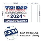 Trump 2024 Double-Sided Yard Sign – Patriotic Vibes