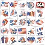 Glitter 4th of July Temporary Tattoos for Kids