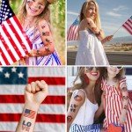 Glitter 4th of July Temporary Tattoos for Kids