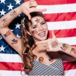 Glitter 4th of July Temporary Tattoos for Kids