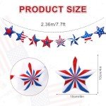 Patriotic 3D Star Felt Banner for Celebrations