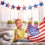 Patriotic 3D Star Felt Banner for Celebrations