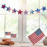 Patriotic 3D Star Felt Banner for Celebrations