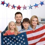 Patriotic 3D Star Felt Banner for Celebrations