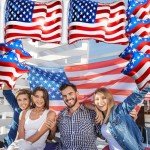 16 Patriotic Independence Day Foil Balloons