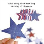 Patriotic Star Streamers Paper Garland for Celebrations