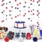 Patriotic Star Streamers Paper Garland for Celebrations