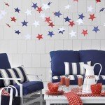 Patriotic Star Streamers Paper Garland for Celebrations