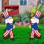 2-Pack LED Uncle Sam Independence Day Yard Signs