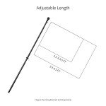 5ft Telescoping Flag Pole with Tangle-Free Clips