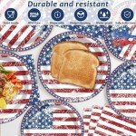American Flag Party Tableware Set for 50 Guests
