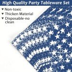 American Flag Party Tableware Set for 50 Guests