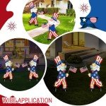 2-Pack LED Uncle Sam Independence Day Yard Signs
