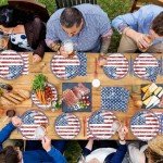 American Flag Party Tableware Set for 50 Guests