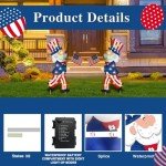 2-Pack LED Uncle Sam Independence Day Yard Signs