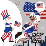 2-Pack LED Uncle Sam Independence Day Yard Signs