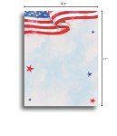 American Flag Stationery Paper - 80 Sheets
