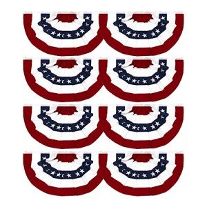 American Pleated Fan Flag Set - 8 Pack