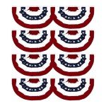 American Pleated Fan Flag Set - 8 Pack