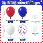 60pcs Red, White & Blue Balloons for Celebrations