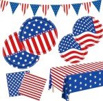 Patriotic Party Supplies for 25 Guests