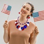 4th of July Flower Petal Jewelry Set