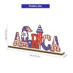 Patriotic Wooden Gnome Centerpiece for Home Decor