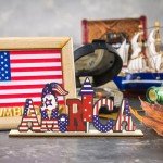 Patriotic Wooden Gnome Centerpiece for Home Decor