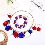 4th of July Flower Petal Jewelry Set