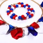4th of July Flower Petal Jewelry Set